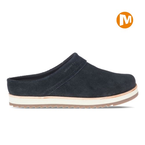 Merrell Juno Clog Suede Clogs Damen Schwarz [DE-TYMOI]